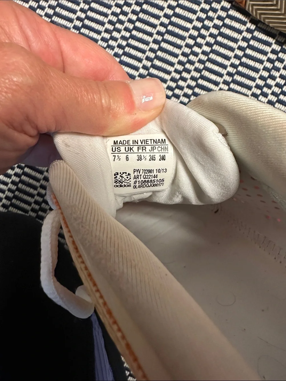 Adidas by Stella McCartney Peach Mesh Athletic Sneakers with Green Heel Accents